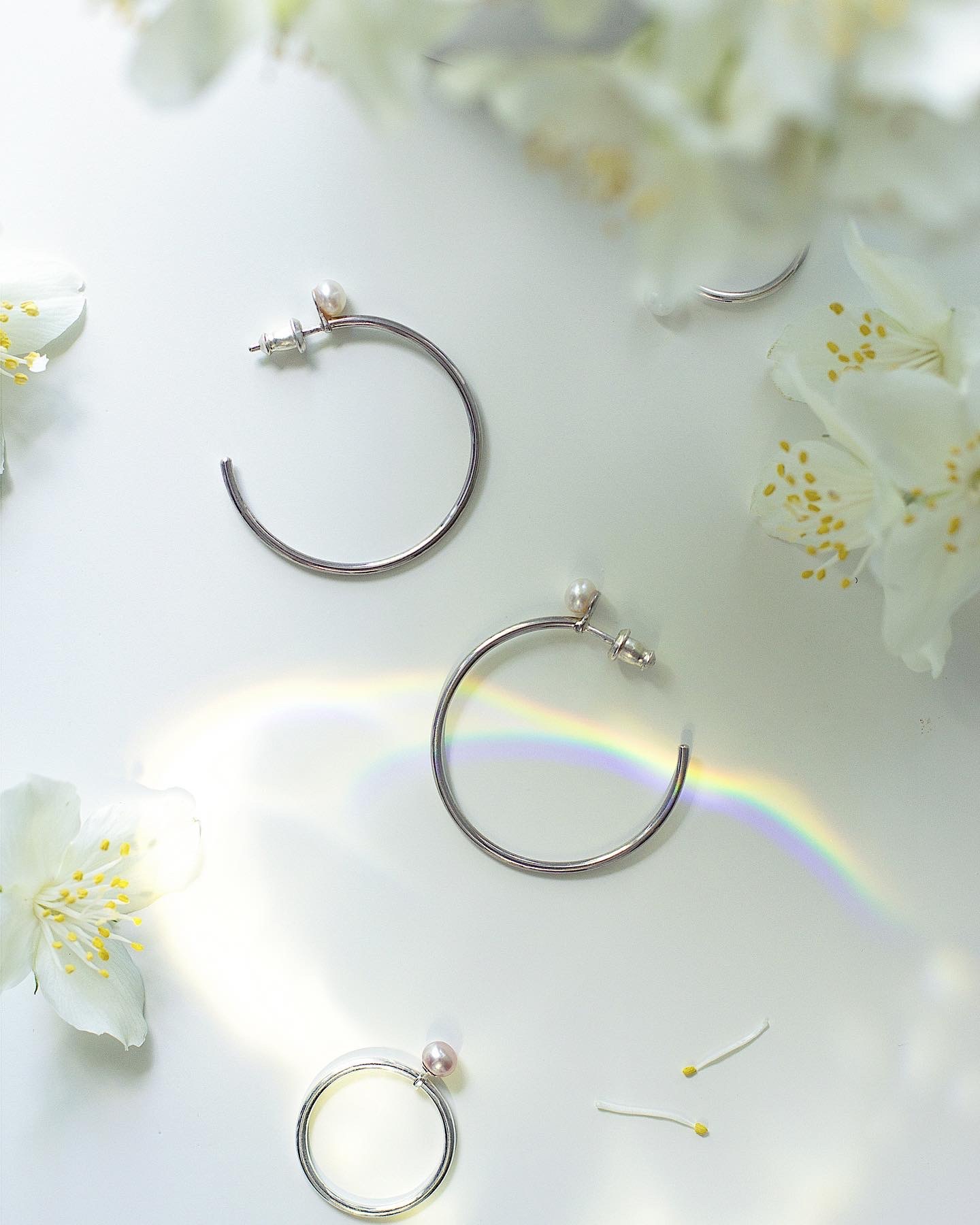 Серьги-конго с жемчугом