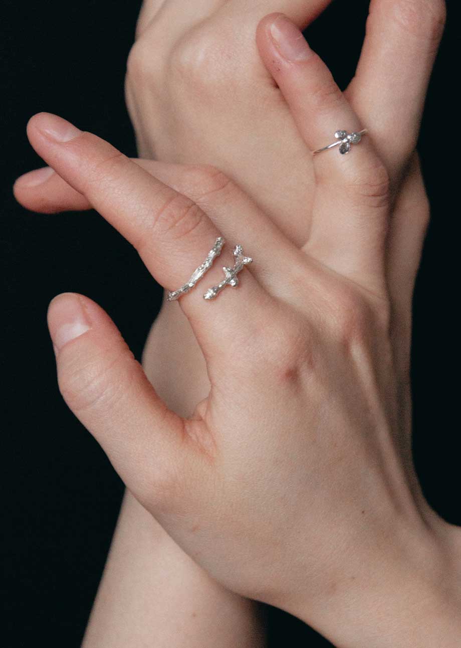 Кольцо Веточка Лиственницы