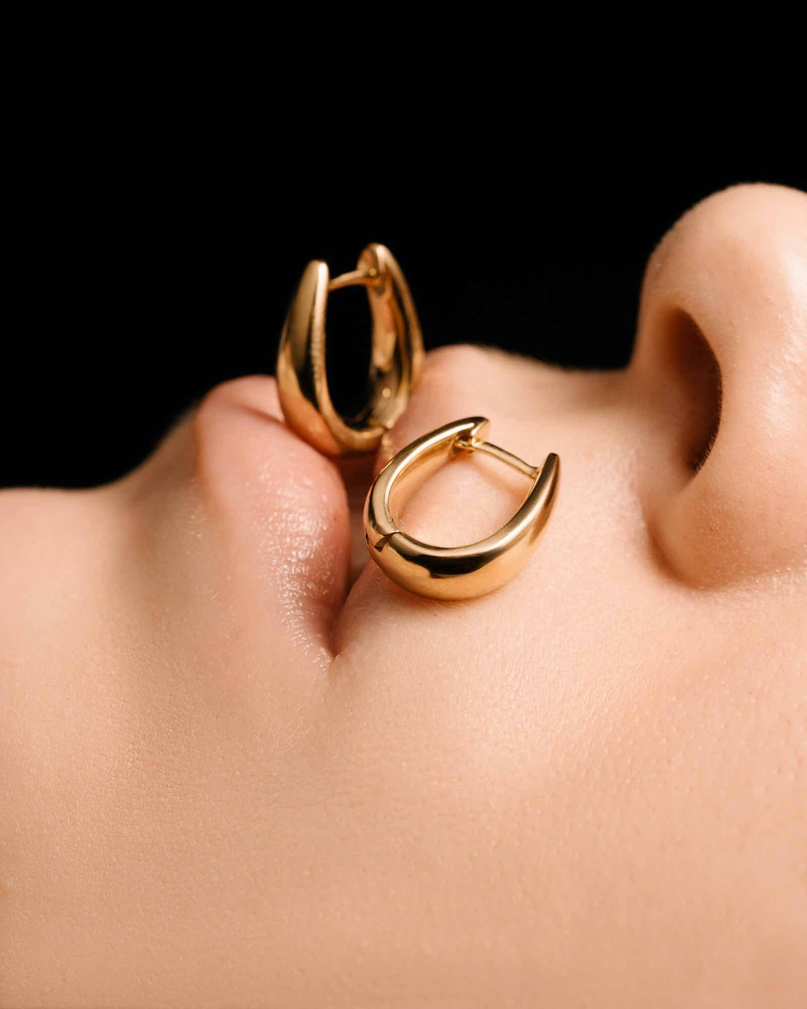 серьги Легкие (Lite ) в позолоте