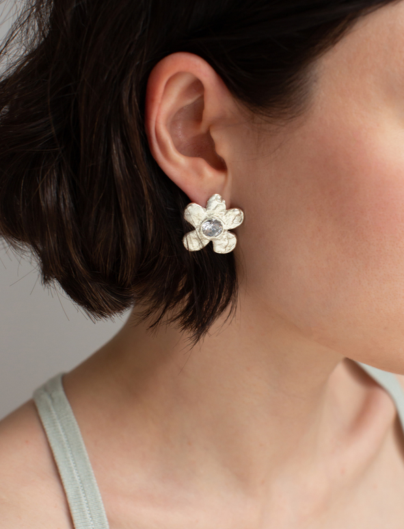 серьги Цветы большие