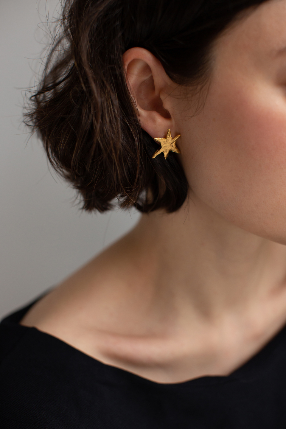 серьги-пусеты Звездочки