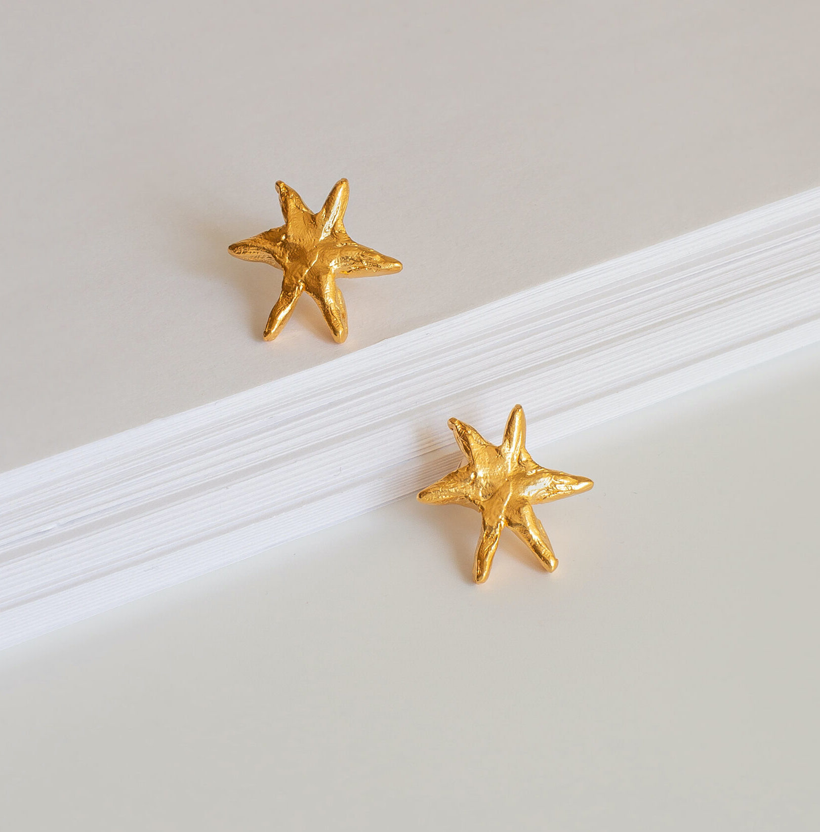 серьги-пусеты Звездочки