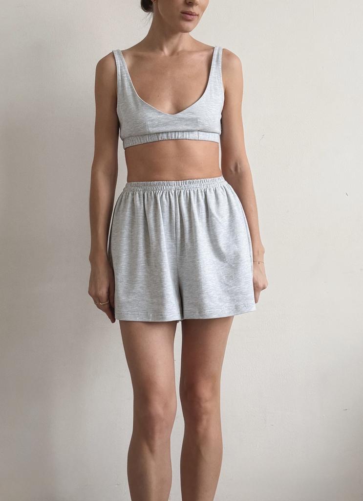 Шорты Grey Melange из мягкого хлопка