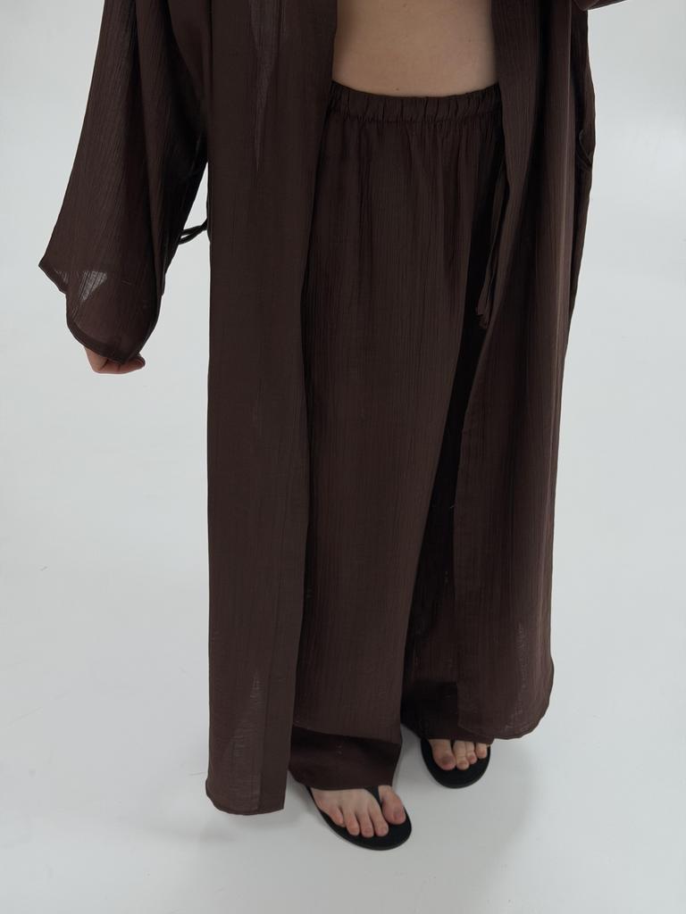 Брюки из тенселя, шоколад