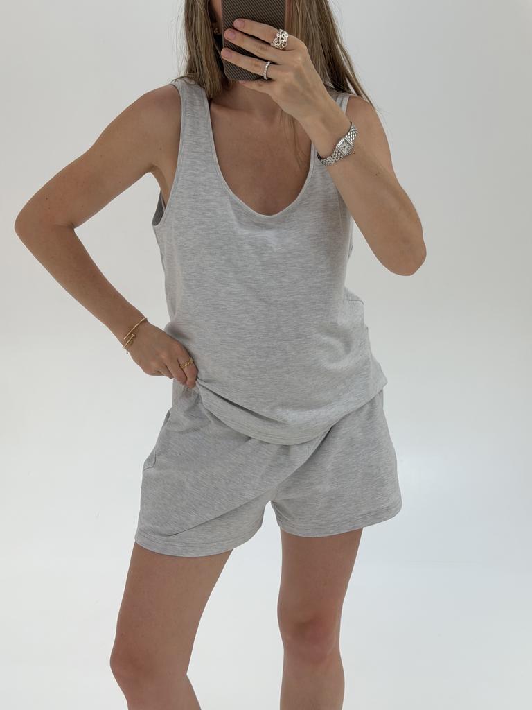 Майка Grey Melange из мягкого хлопка