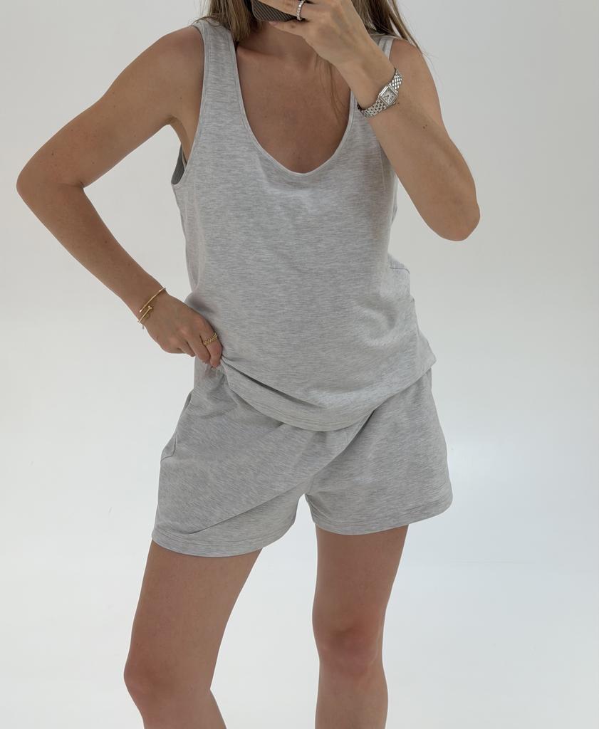 Майка Grey Melange из мягкого хлопка