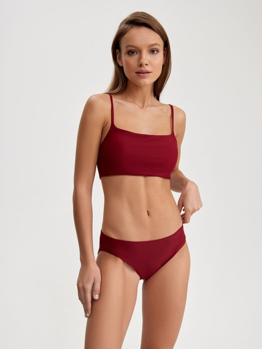 Купальник раздельный (артикул 15617173/бордовый)
