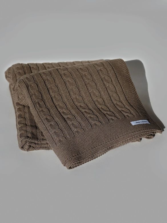 Плед детский 110х160 (100% хлопок) кофейный