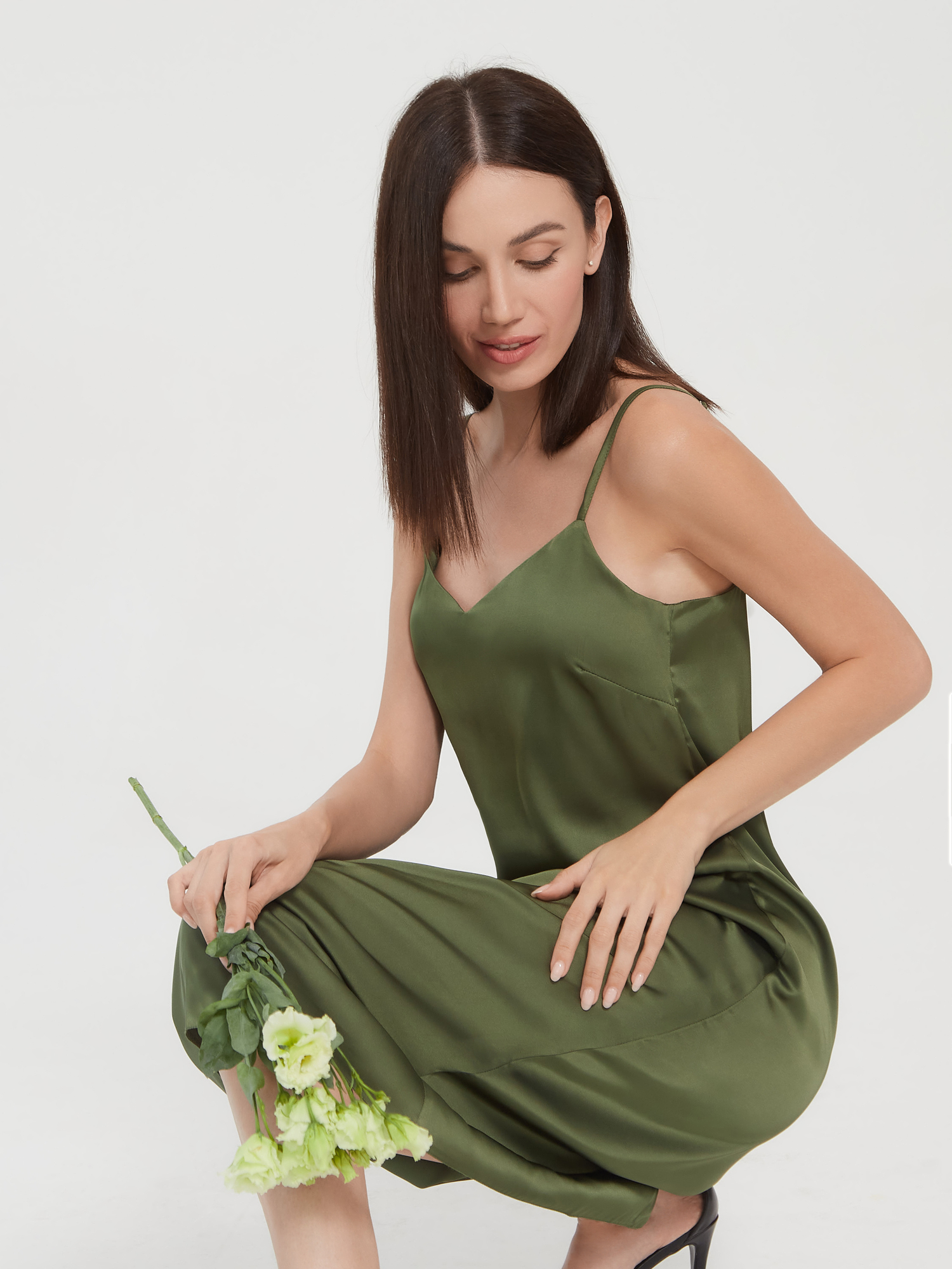 Платье-комбинация (артикул 15942151/травяной)