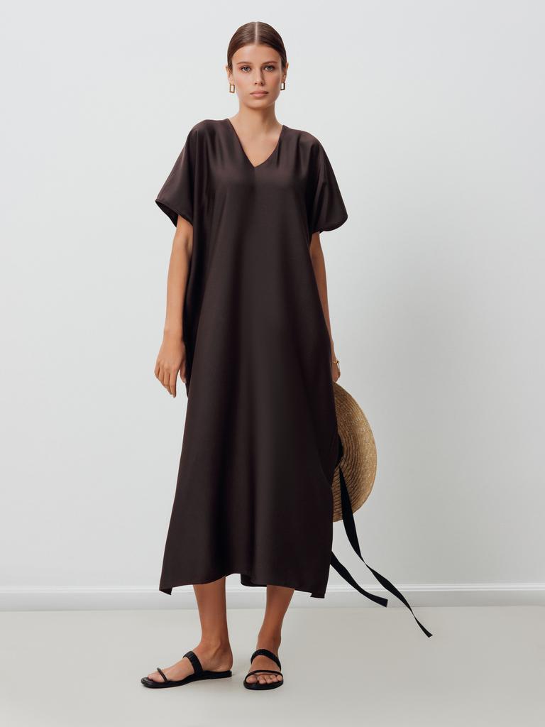 Платье-туника женское летнее (шоколадный)