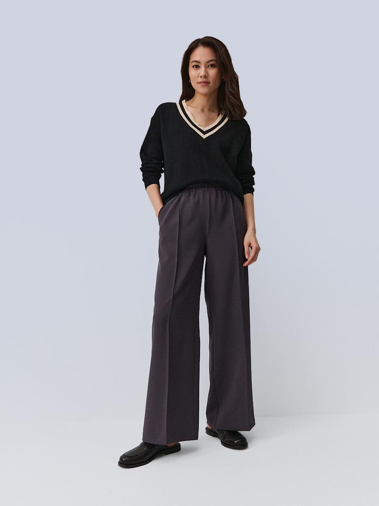 Брюки женские палаццо (шоколадный)