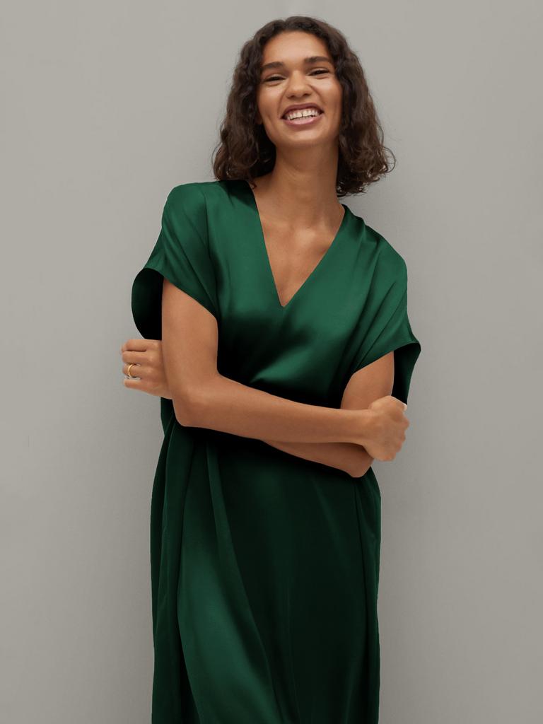 Платье-туника женское летнее (изумрудный)