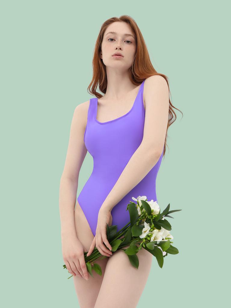 Купальник слитный женский (лавандовый)