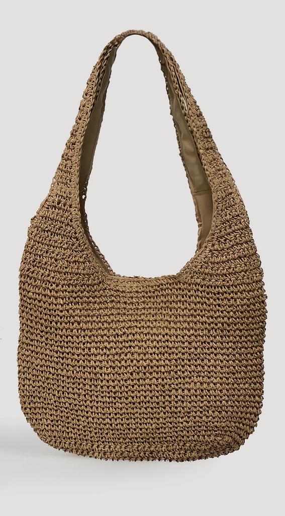 Сумка соломенная (темно-бежевая)
