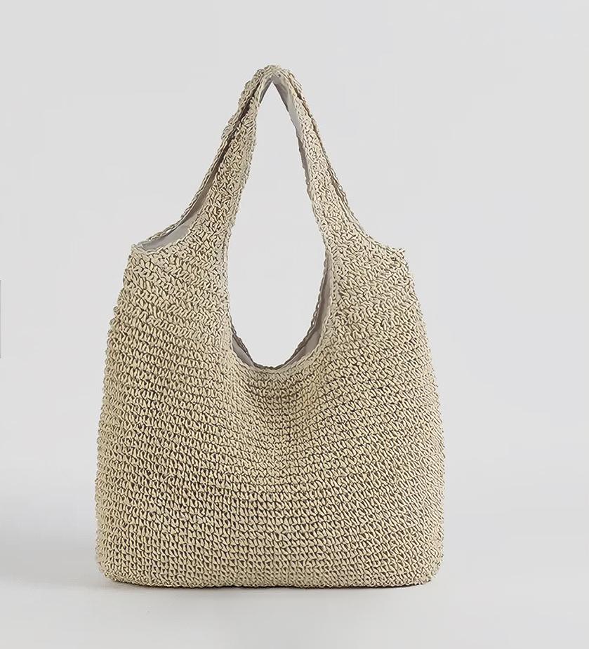 Сумка соломенная (светло-бежевая)