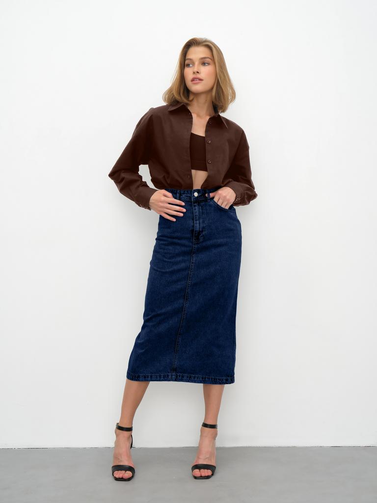 Юбка джинсовая (темно-синий)