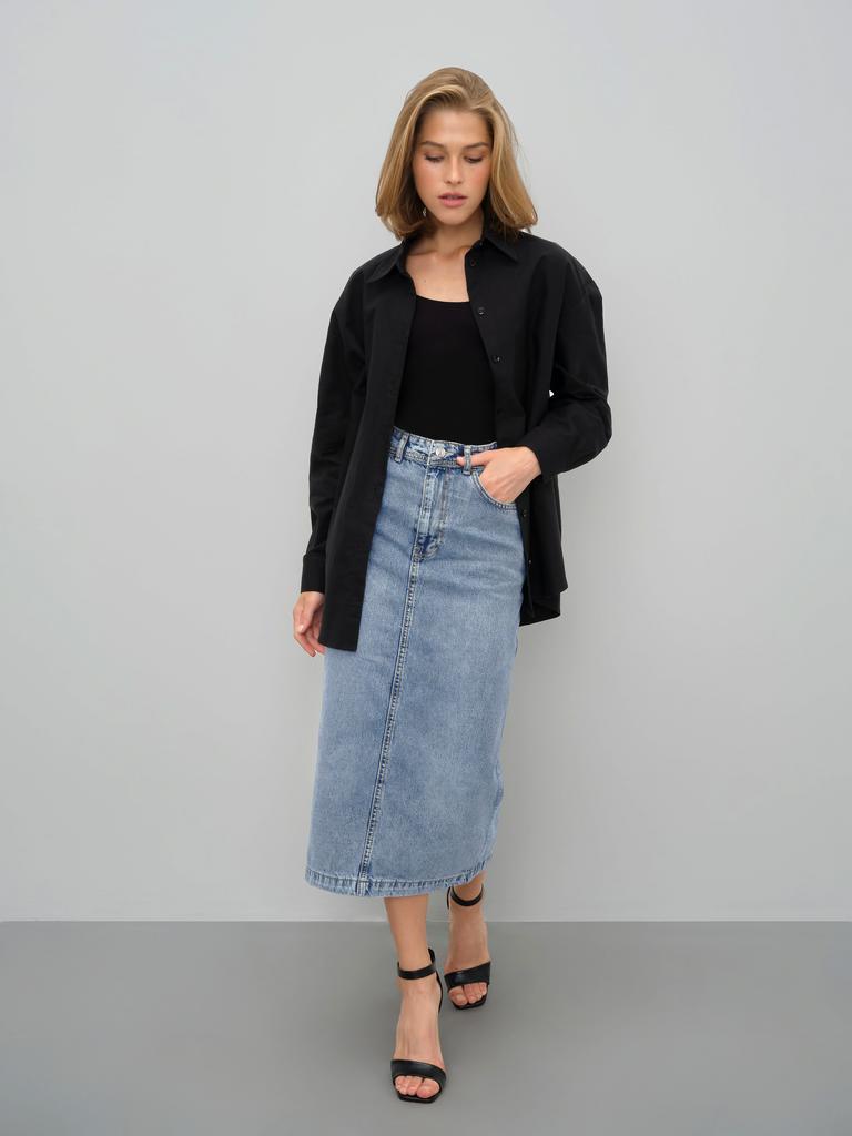 Юбка джинсовая (голубой)