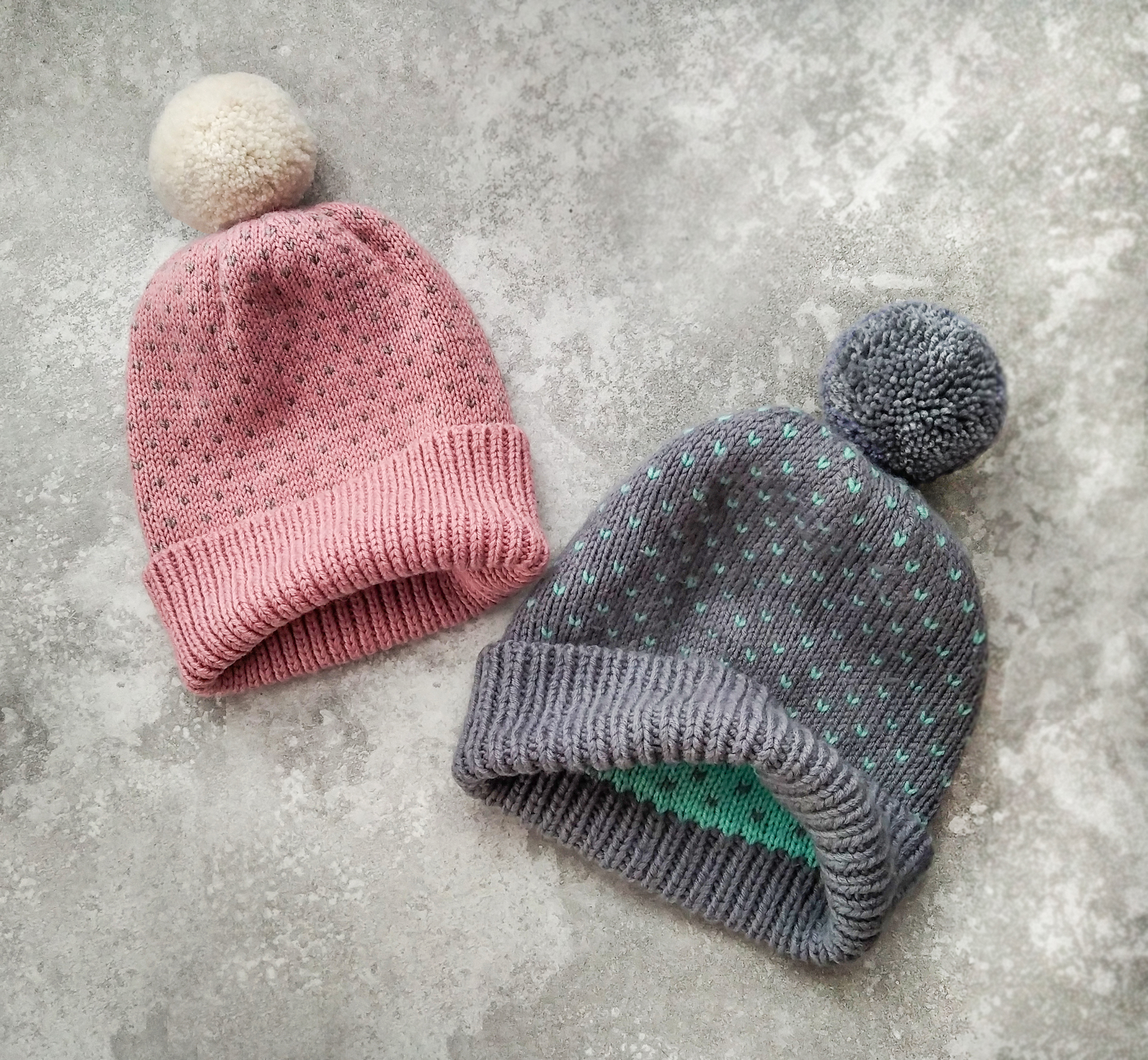 Двусторонняя шапка "Точки"