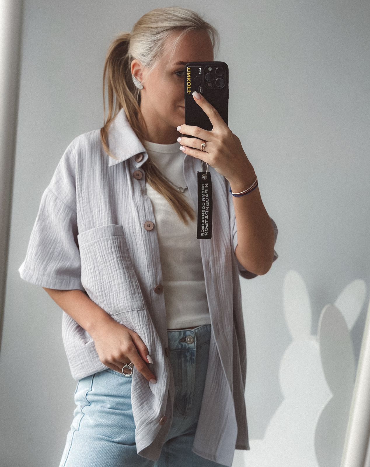 Рубаха Linen пепел
