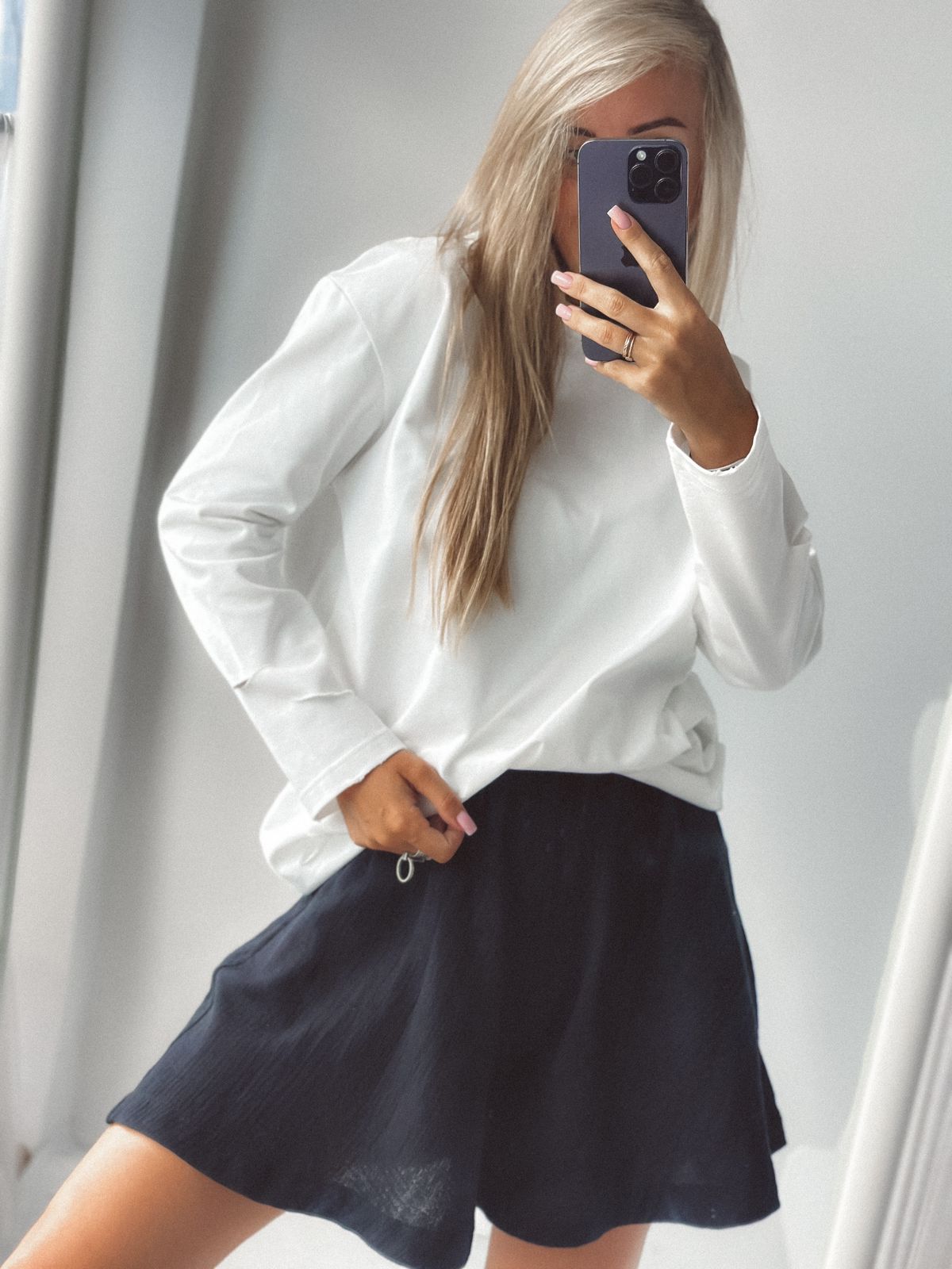 OverSize Платье LONG молочное с дырками