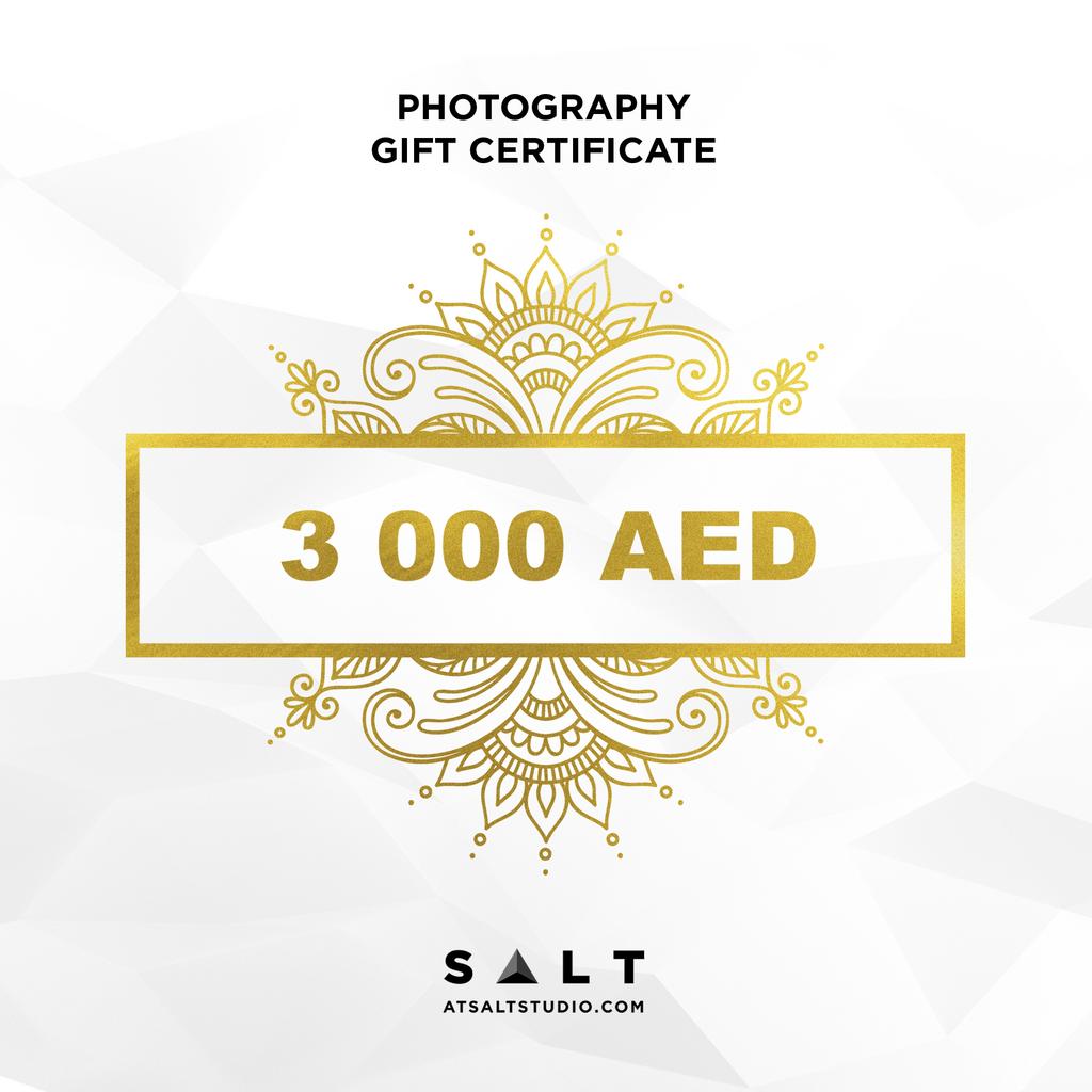 Gift certificate at 3000 AED