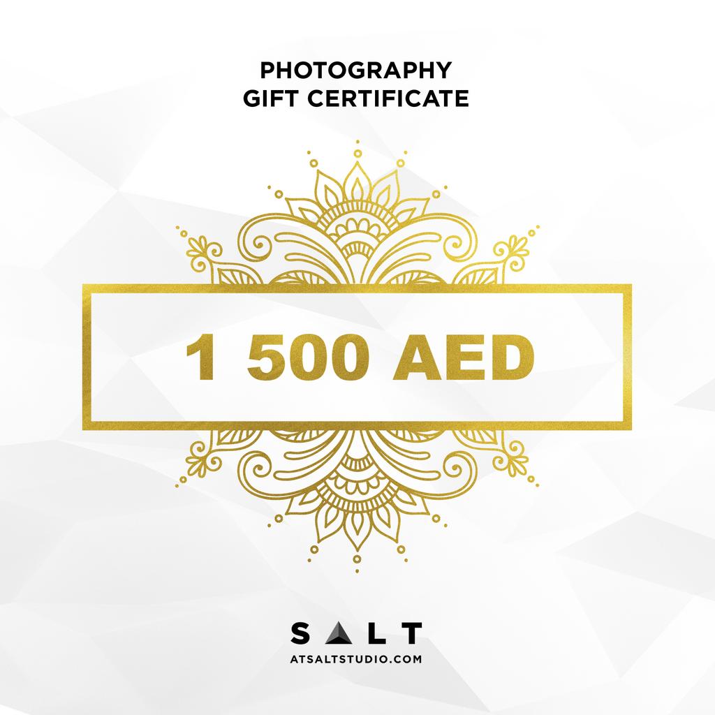 Gift certificate at 1500 AED