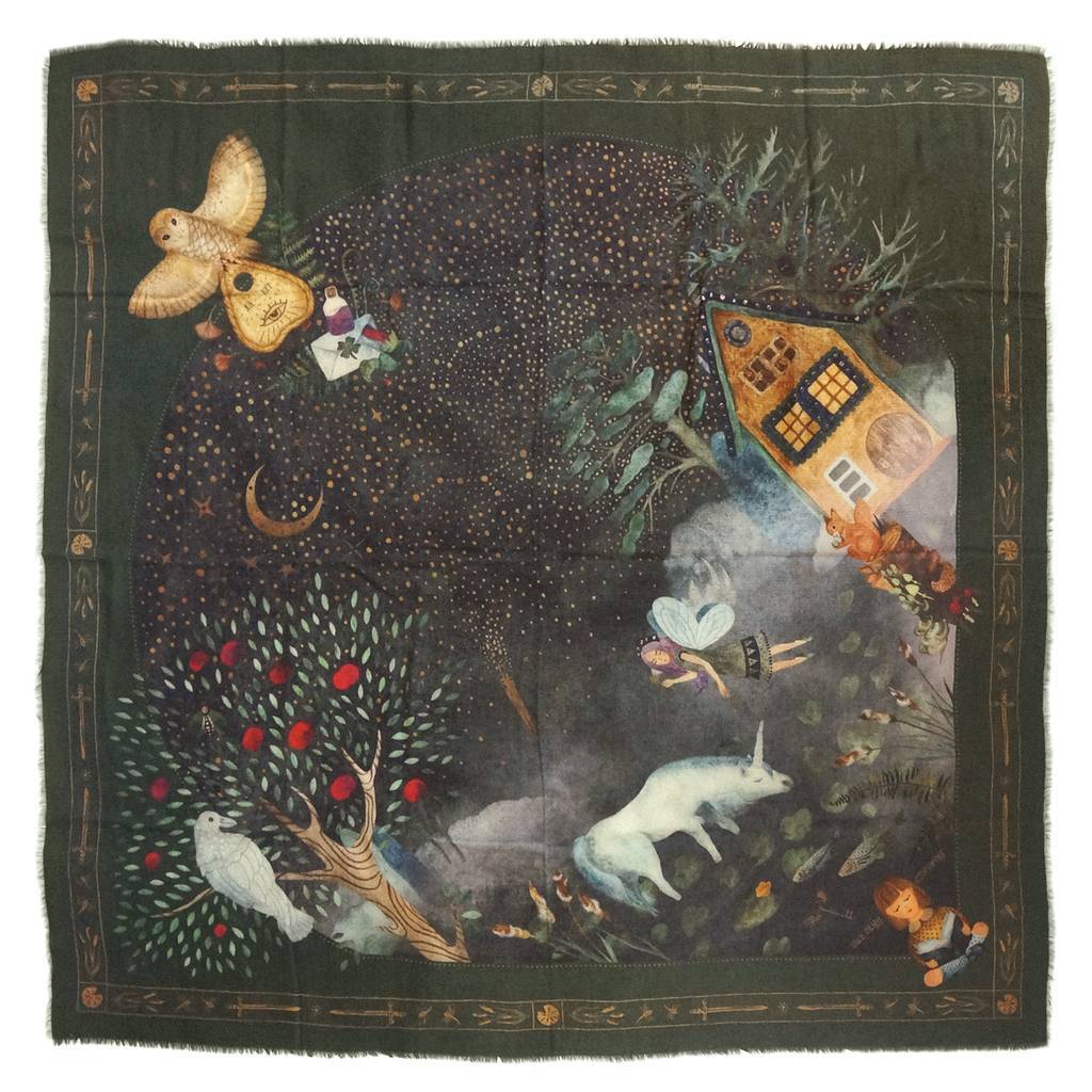 One more page. Warm square scarf, 130x130 cm