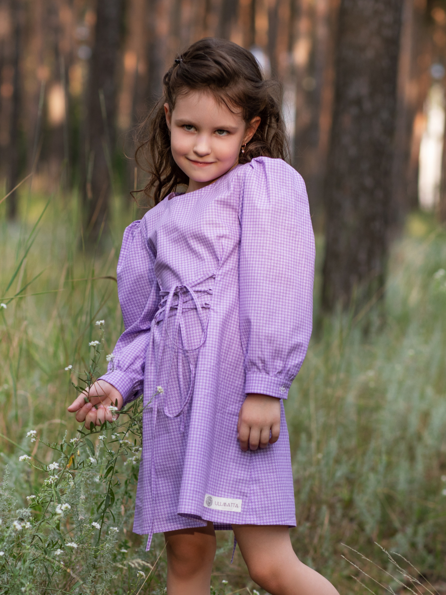 Платье из перкаля с корсетной шнуровкой