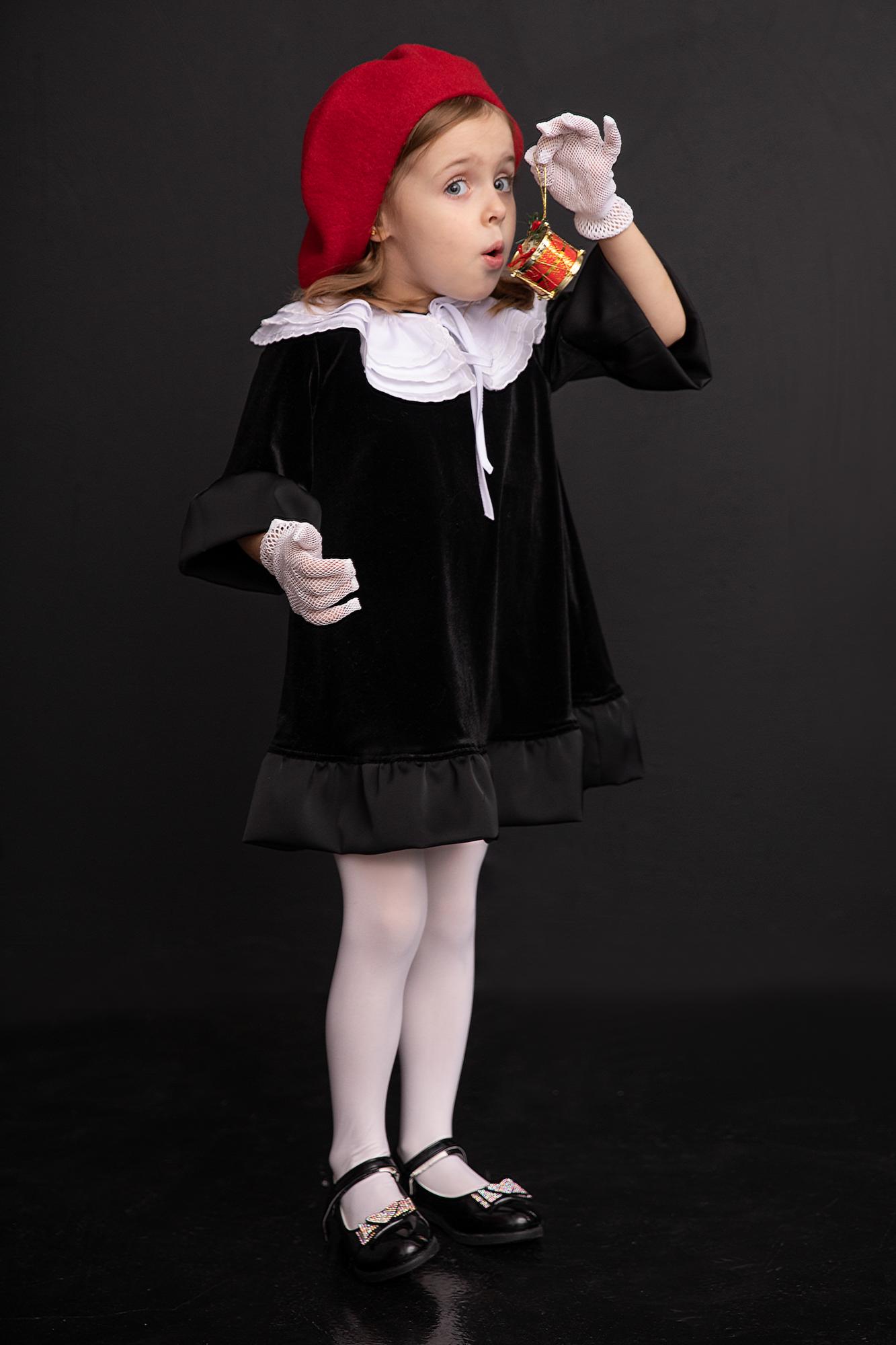 Платье из бархата с шелком