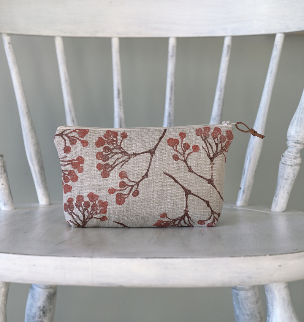 Linen beauty pouch Rowan