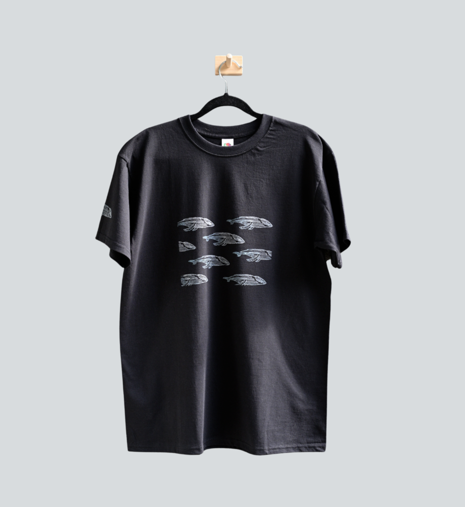 T-shirt Whales on black