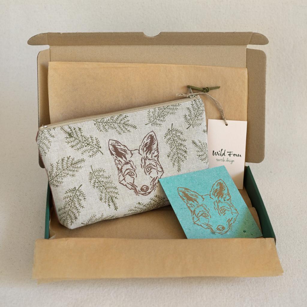 Linen beauty pouch Fox