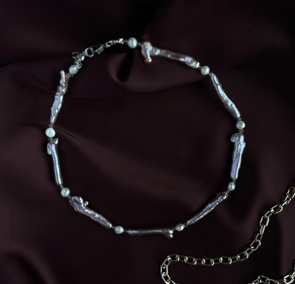 Pearl Choker Sticks in pink