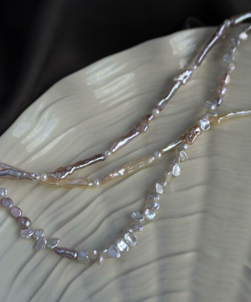 Biva Pearl Choker in pink