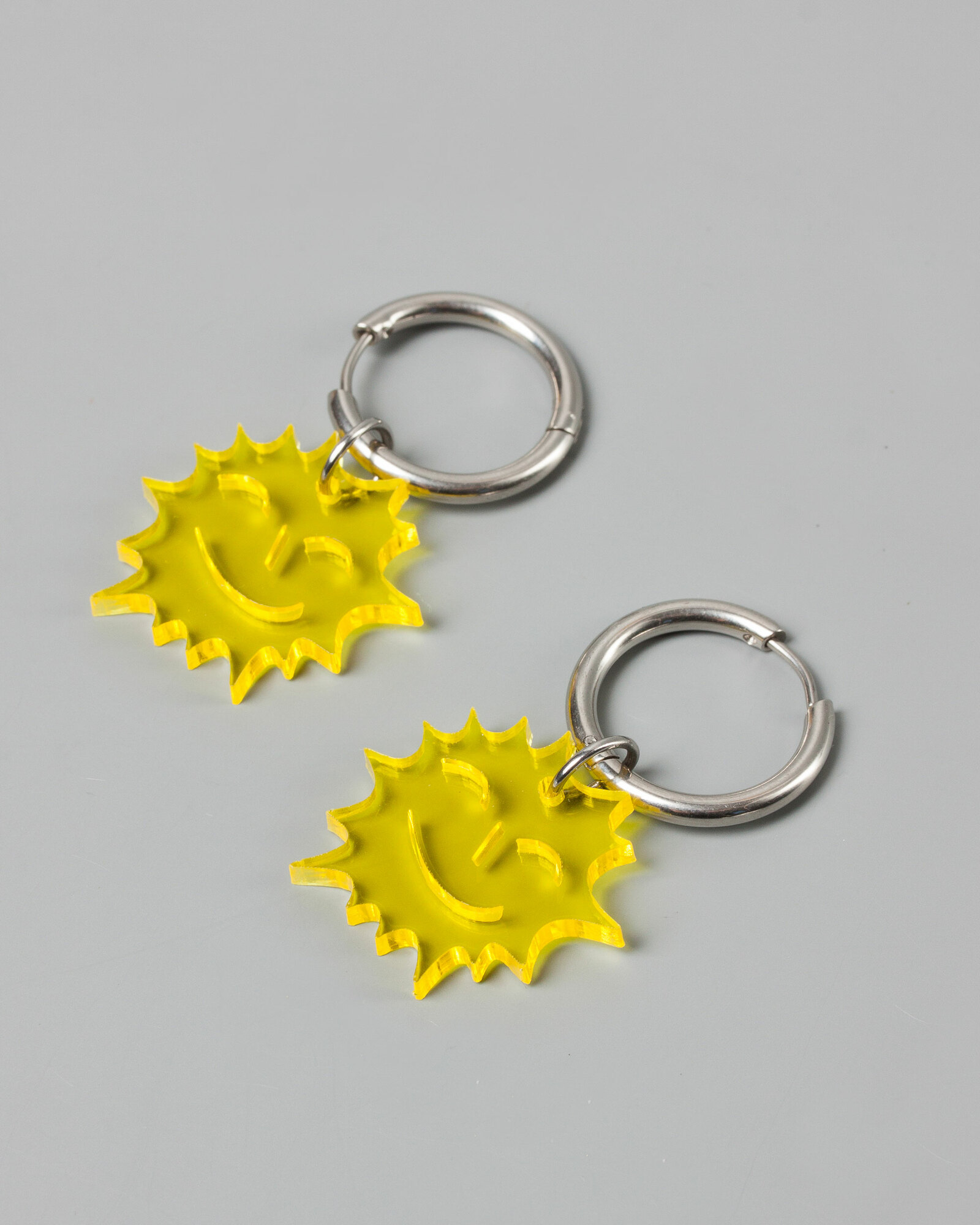 Серьги хупы Atomic Sun