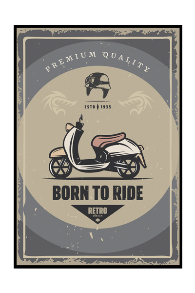 Постер Мото ретро #2