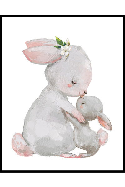 Постер  Мама зайчиха и малыш