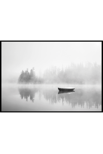 Постер Лодка в тумане