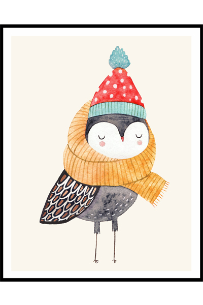 Постер Зимняя птичка