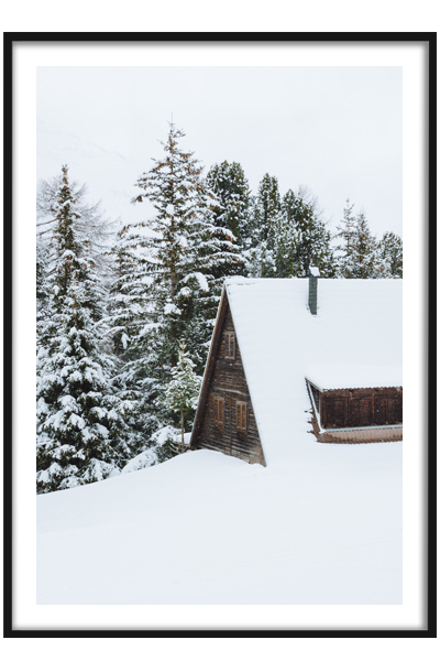 Постер  Домик в снегу
