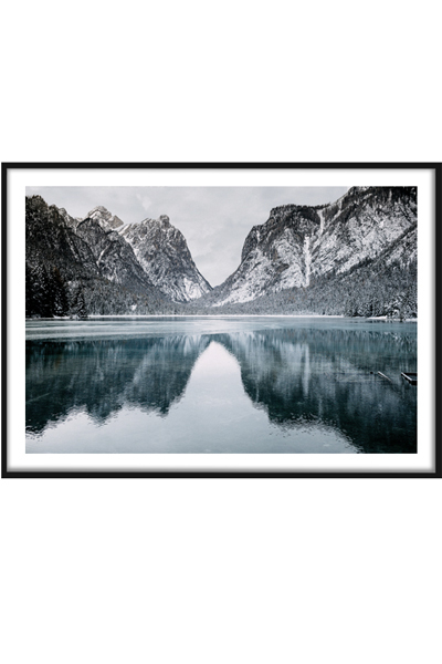 Постер Отражение в зимнем озере