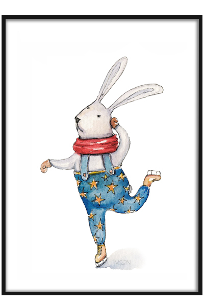 Постер Новогодний зайка