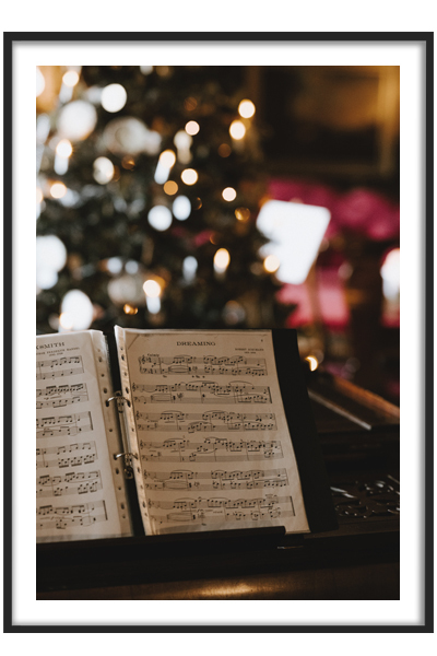 Новогодний постер Ноты