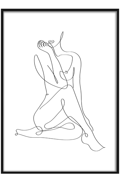 Постер Силуэт девушки #2