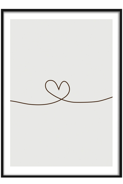 Постер Сердце lineart