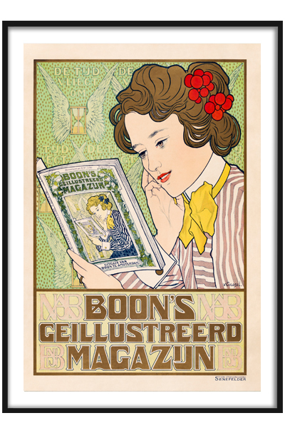 Постер Девушка и журнал