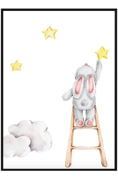 Постер Зайка протирает звезды