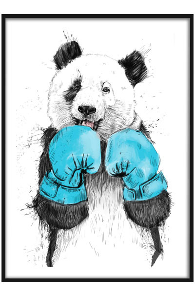 Постер Панда в перчатках