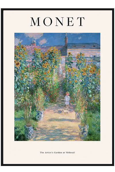 Постер  The Artist's Garden at Vétheuil (1881) by Claude Monet