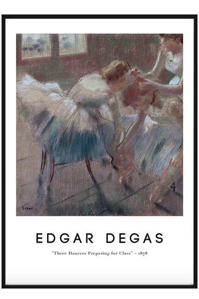 Постер DEGAS - THREE DANCERS PREPARING FOR CLASS